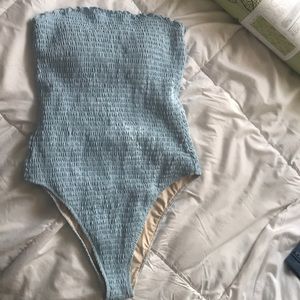 baby blue one piece swimsuit!